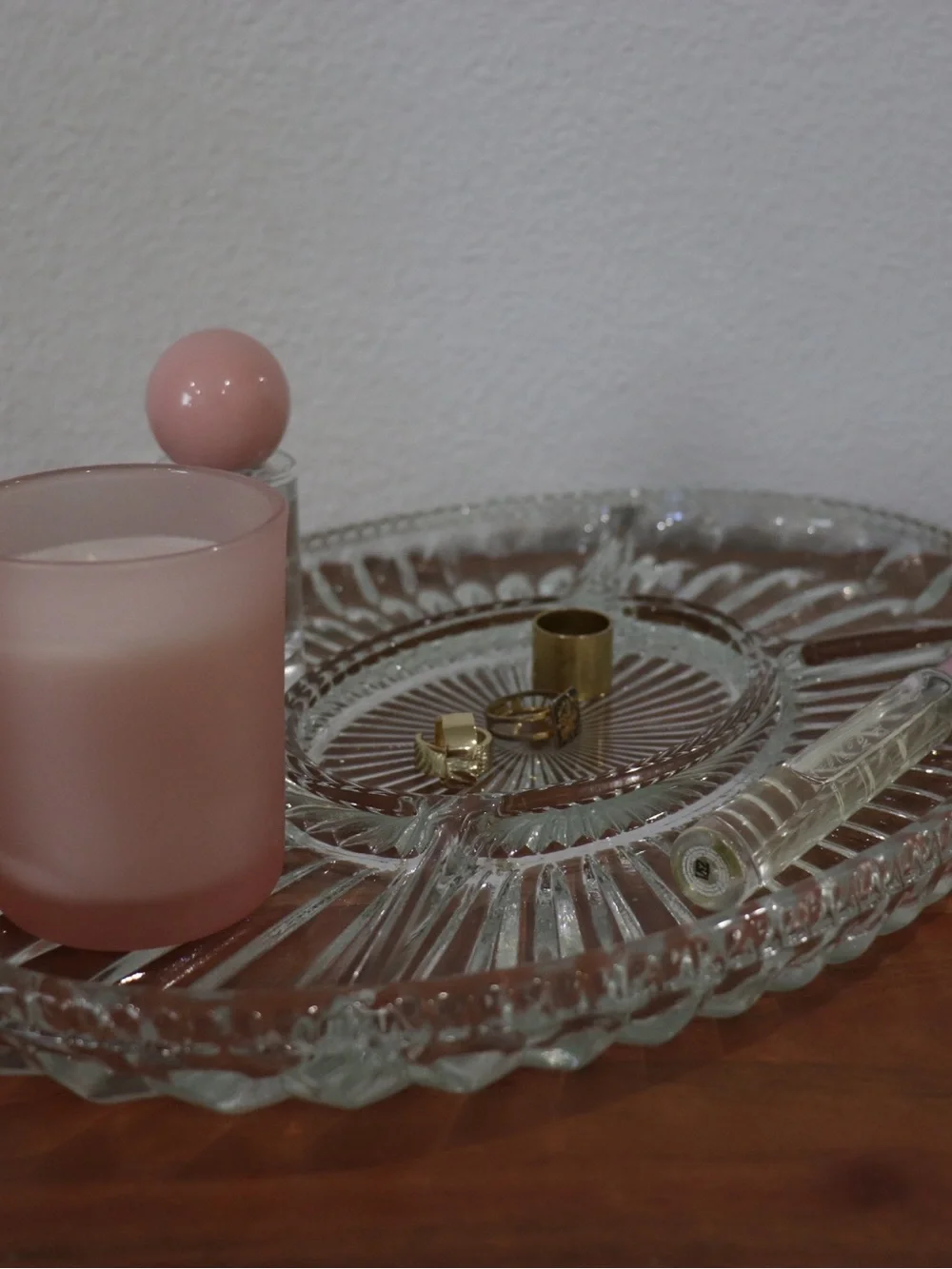 Glass Trinket/Serving tray